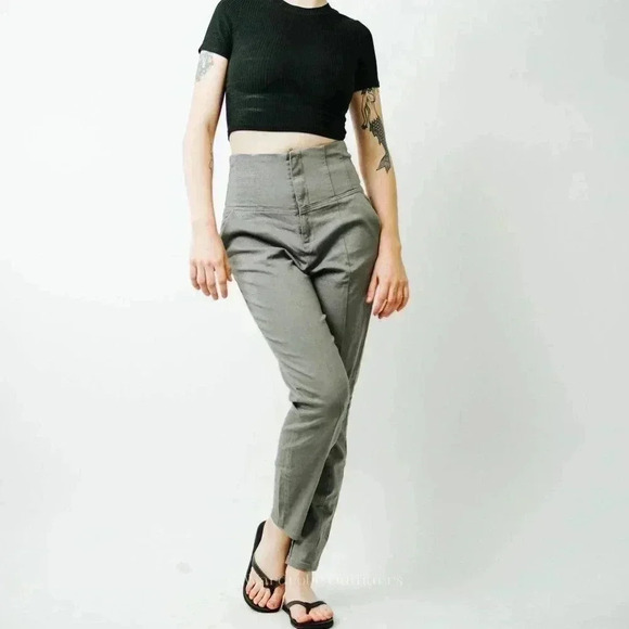 ASOS High Rise Elastic Waist Pants - Picture 1 of 9